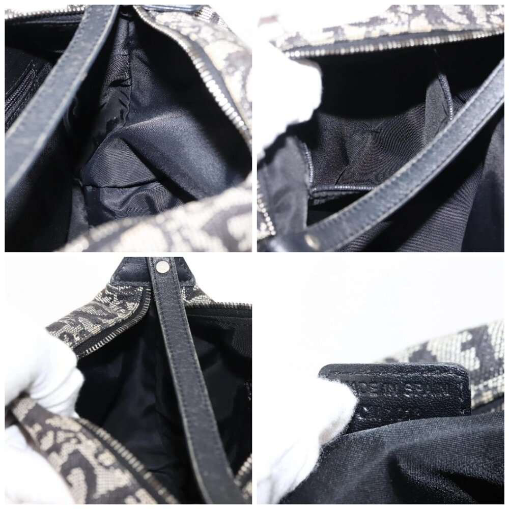 Christian Dior Trotter Canvas Shoulder Bag Black - Picture 14 of 15